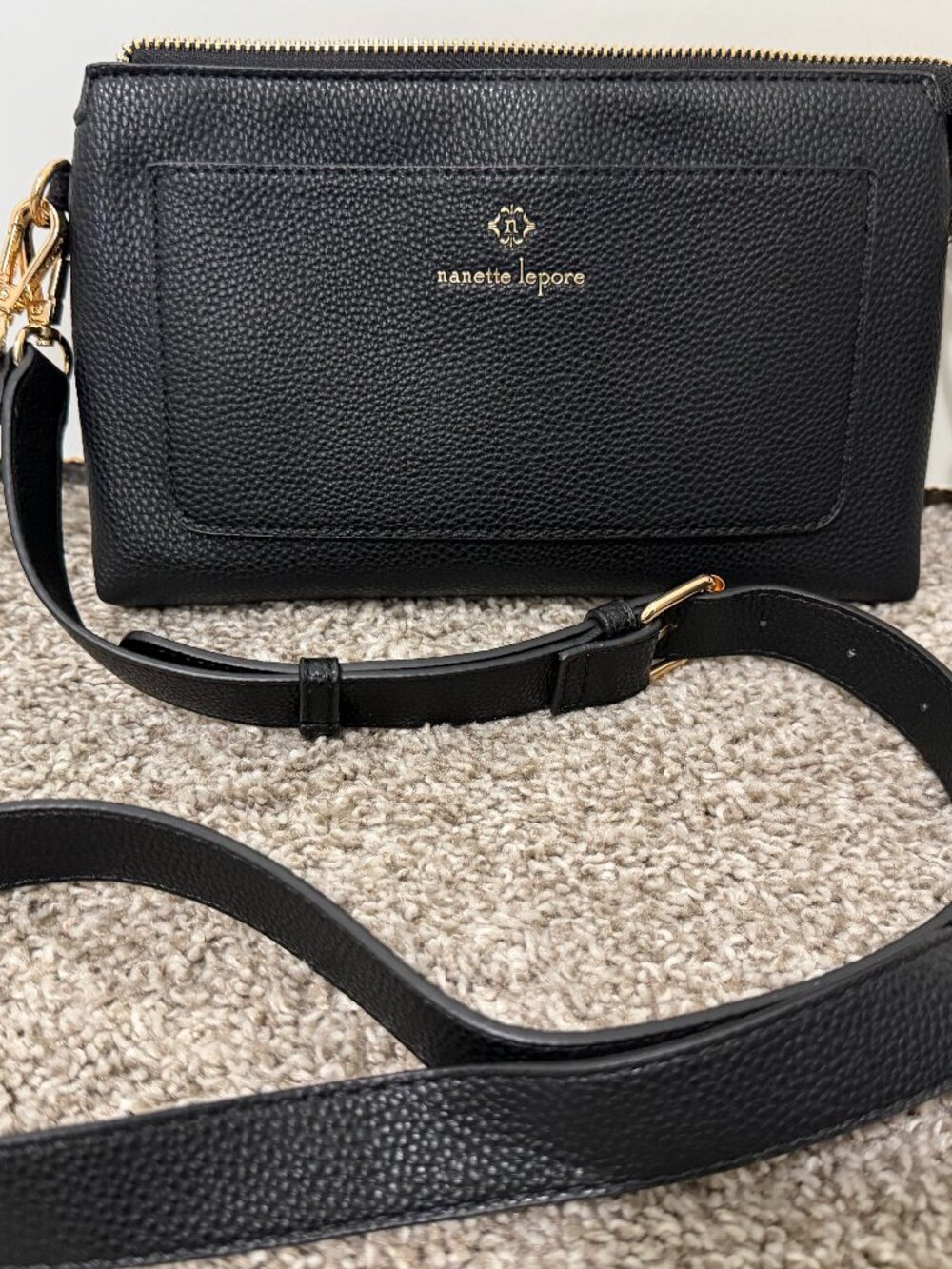 Nanette Lepore soft pebbled crossbody/wristlet bag